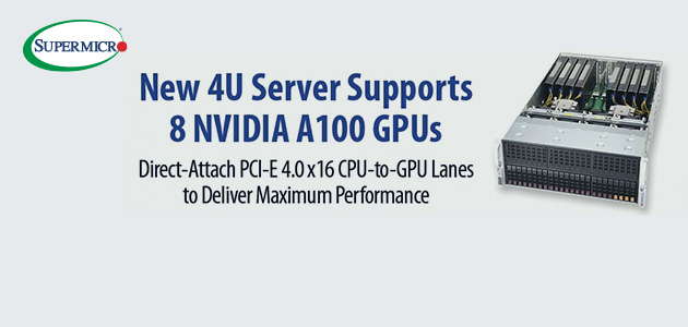 Supermicro povećava performanse do 20 puta na podatkovnim centrima, HPC i AI radnim opterećenjima uz podršku za NVIDIA A100 PCIe GPU